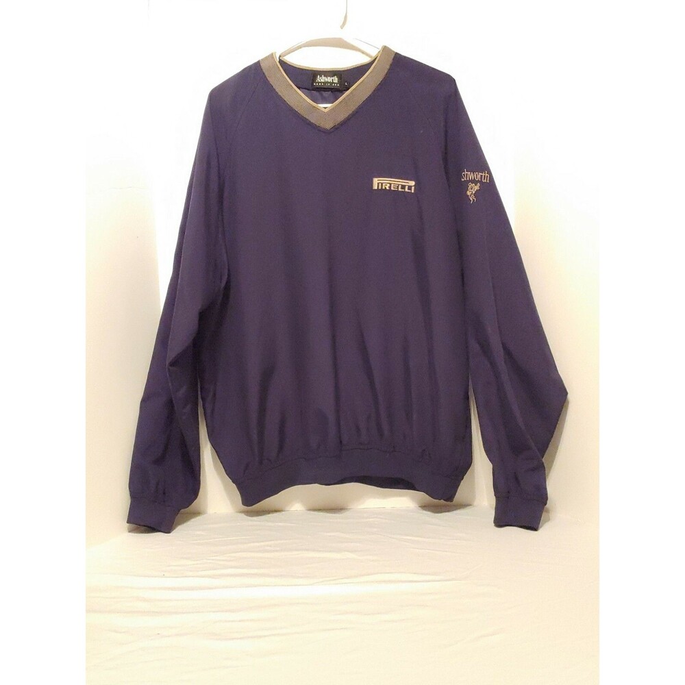 Ashworth Pirelli Tire Men's Golf Pullover Size Large *MADE in USA*